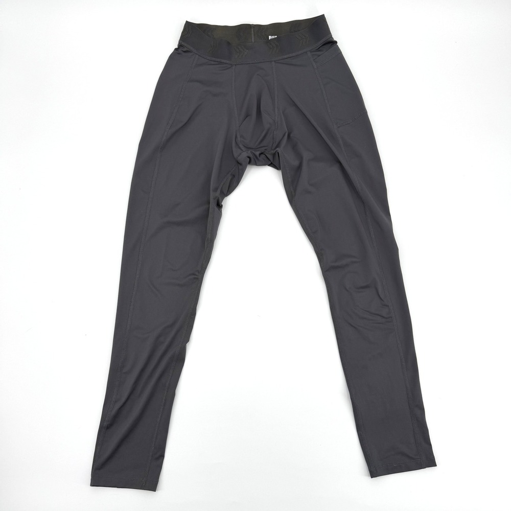 All‎ In Motion Mens Compression Tights Charcoal Gray Athletic Leggings Medium